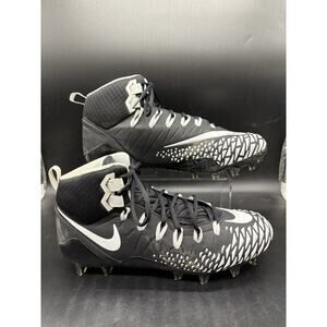 Nike Force Savage Pro TD Football Cleats Black White A02883-010 Mens Size 14W